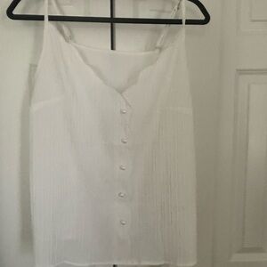 Cupshe White Sleeveless Buttoned Camisole